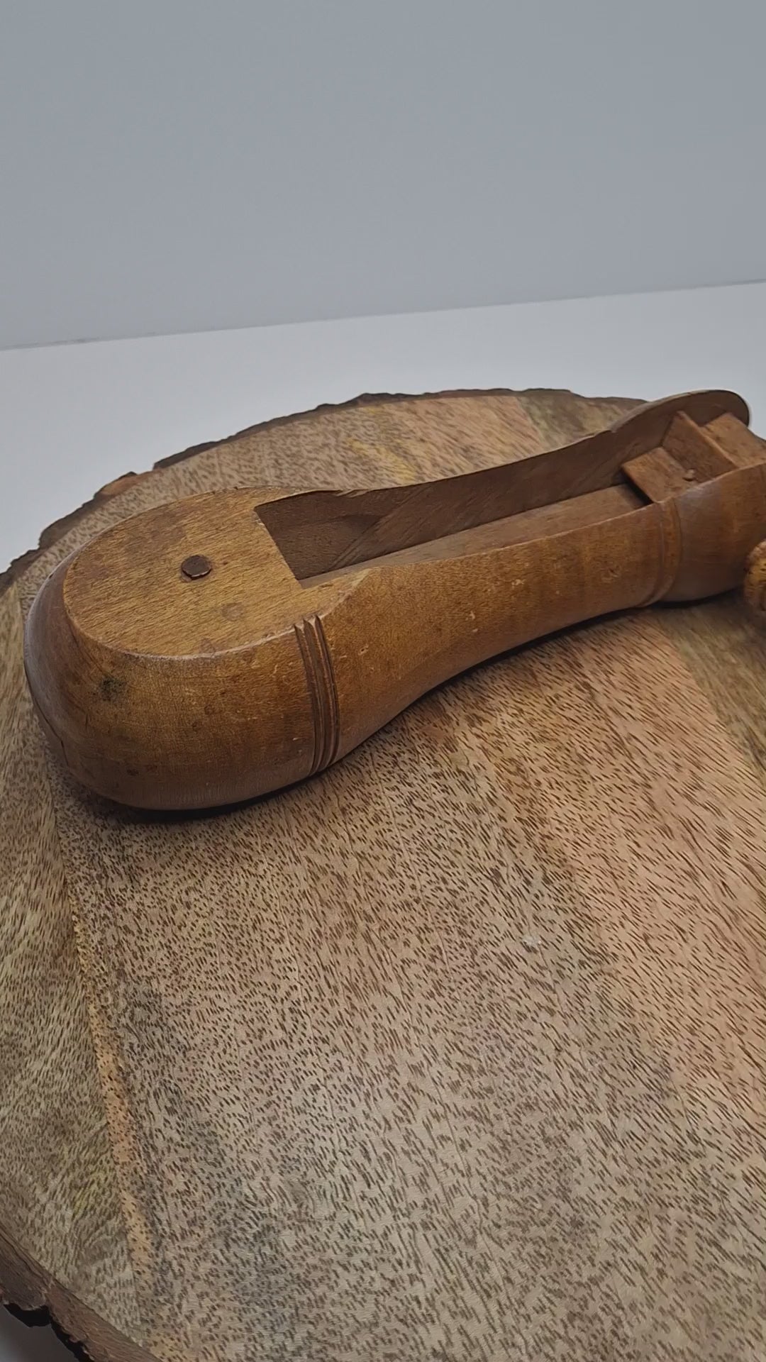 Antique Wooden Purim Grogger, Circa 1914, Also WWI Gas Alarm Ratchet Rattle Noisemaker