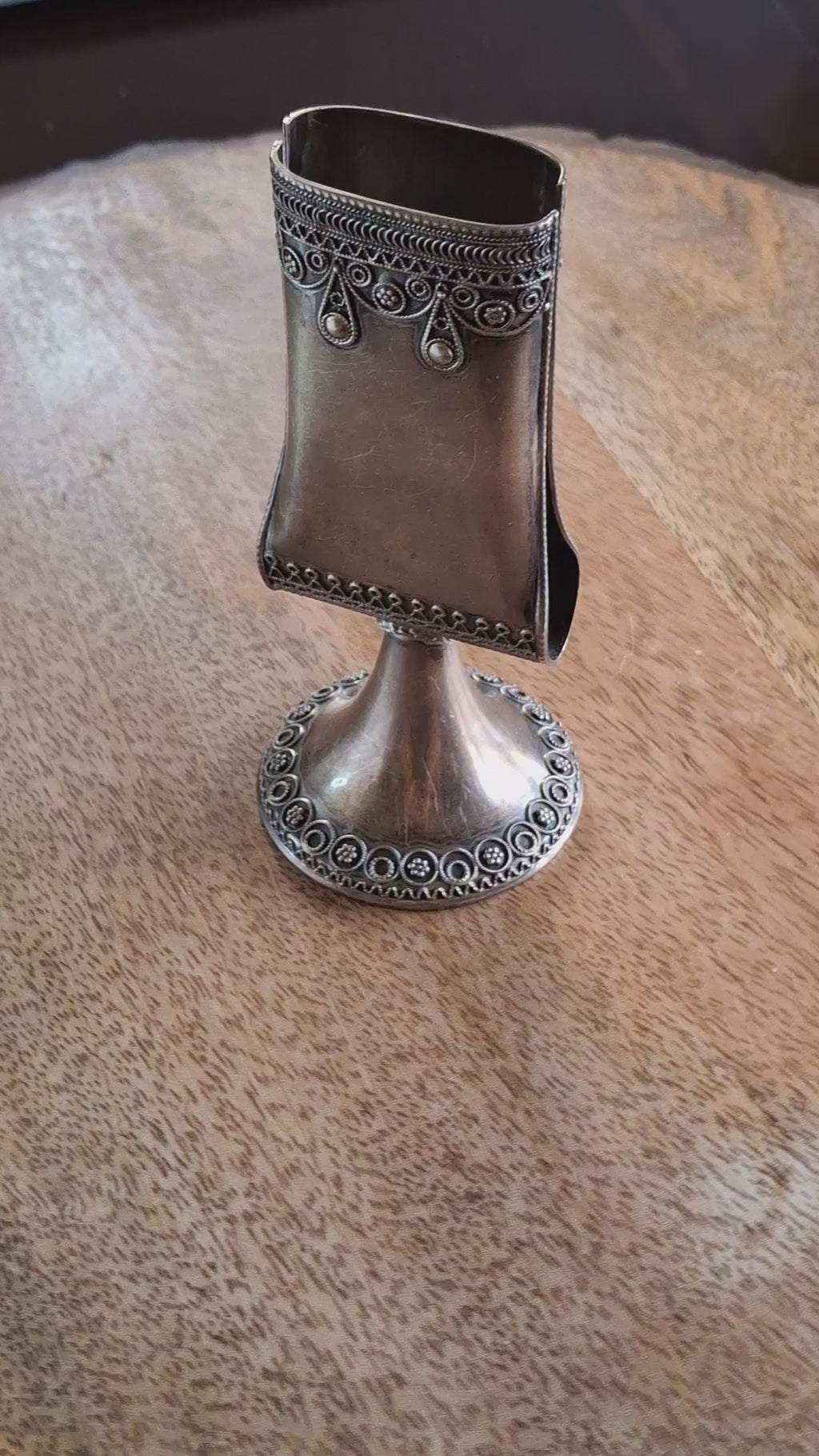 Vintage Sterling Silver 925 Havdalah Candle Holder Made in Israel - 1.9 oz Judaica