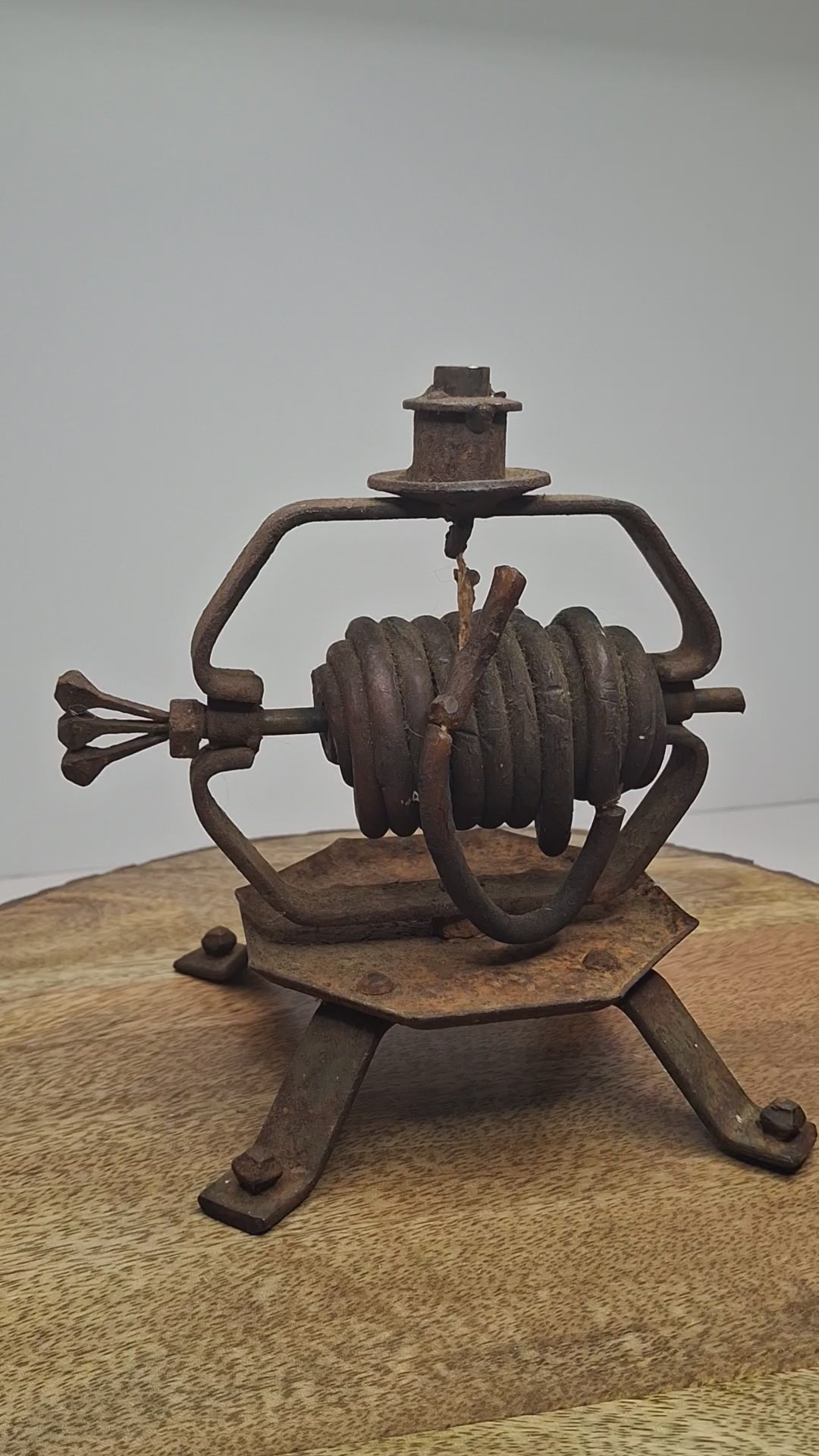 Antique 18th/19th Century English Rare Iron Wax Jack Taper Holder Sealing Wax Georgian Victorian