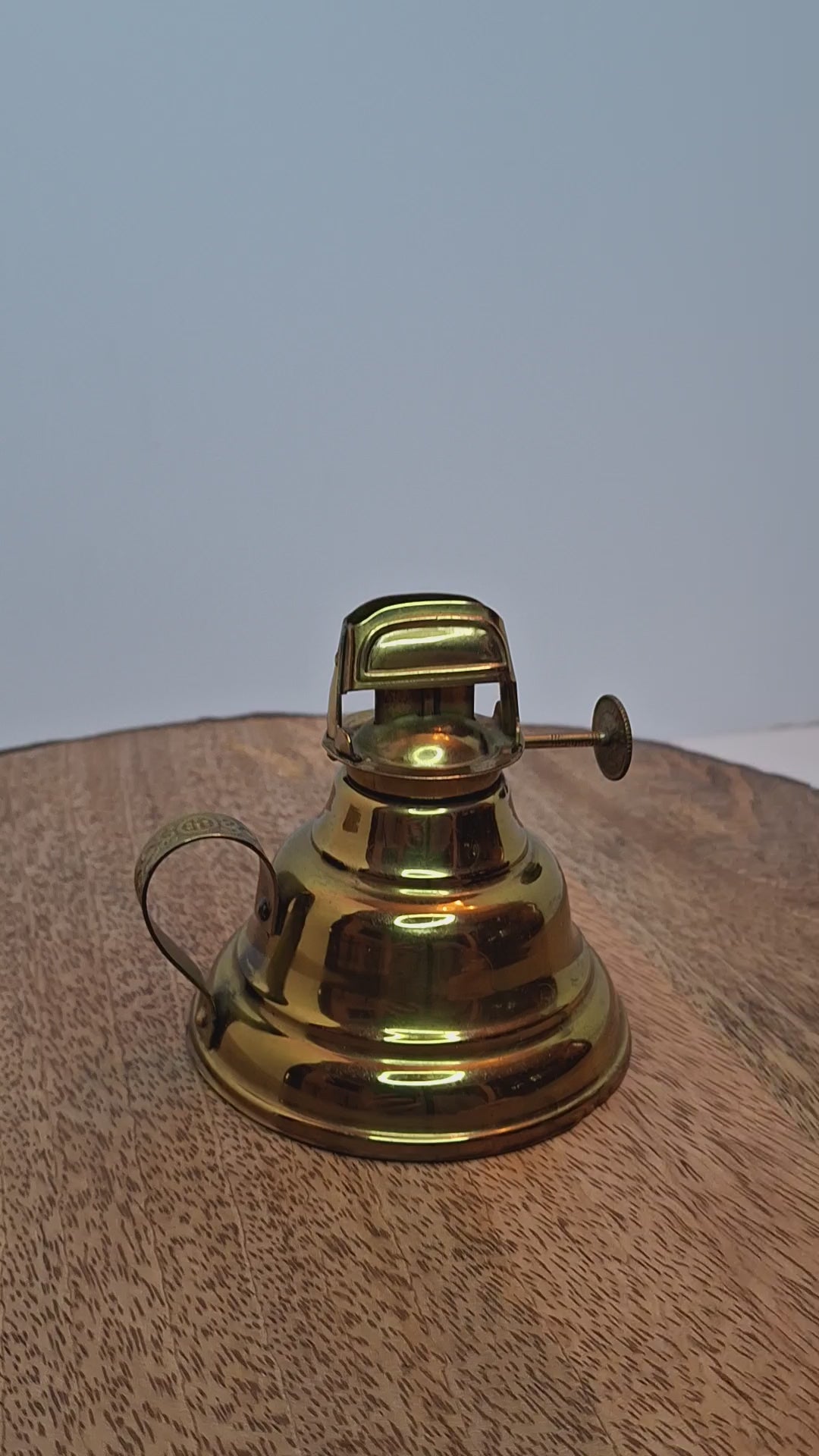 Brass Finger Oil Lamp - P&A Mfg Co Waterbury Conn, Blackman's Patent May 8 1855