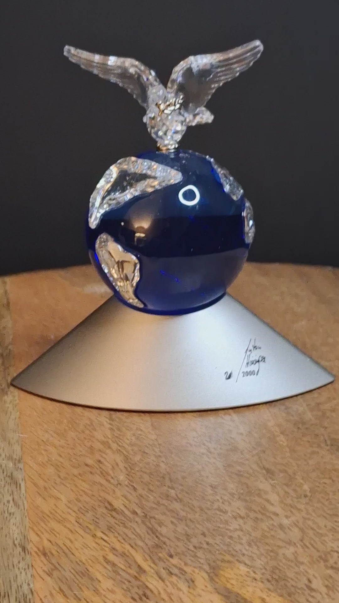 Swarovski Crystal Planet 2000 Peace Dove Figurine #238985 Full Double Boxed MIB COA