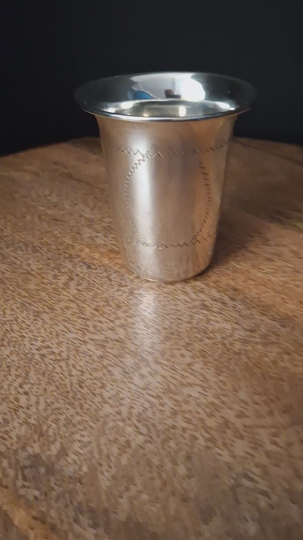 Vintage ESCO Sterling Silver Kiddush Cup Beaker Engraved Jewish Judaica 34g 3"