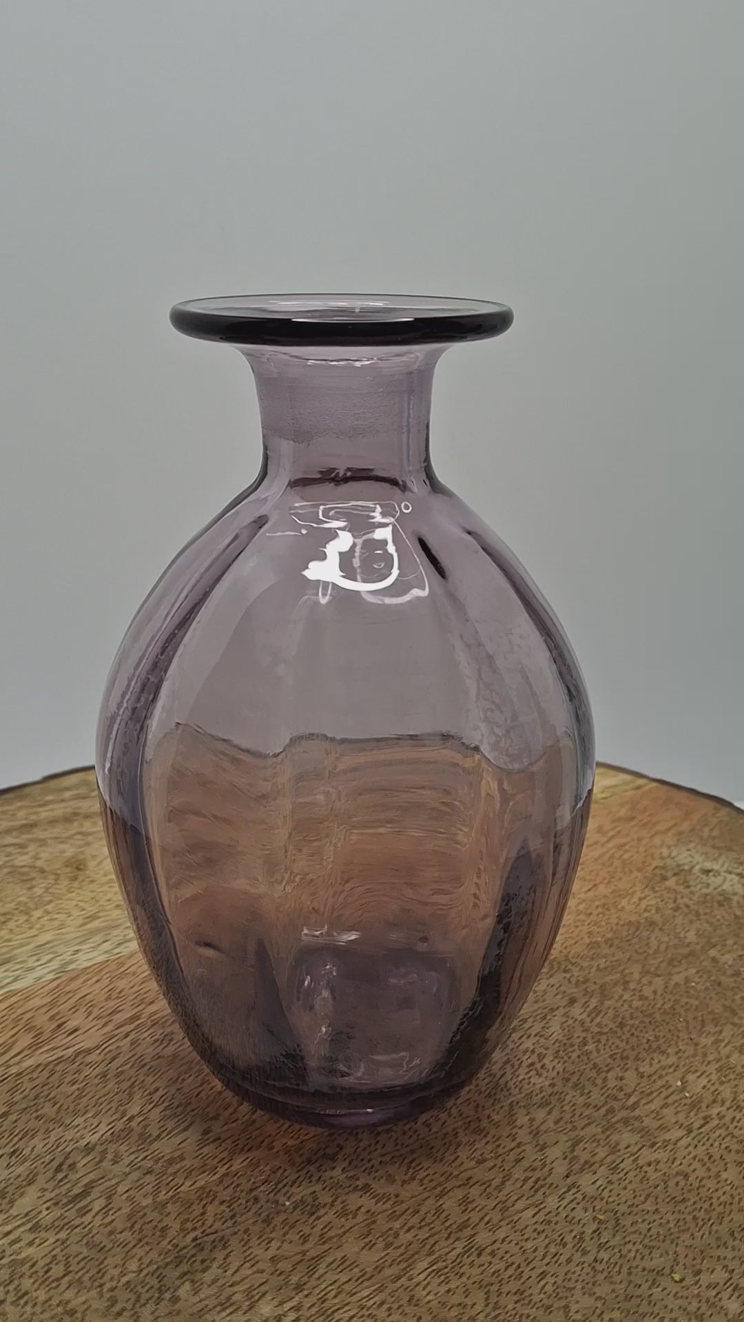 Antique Victorian Amethyst Purple Hand-Blown Glass Bud Vase w/ Rough Pontil Mark