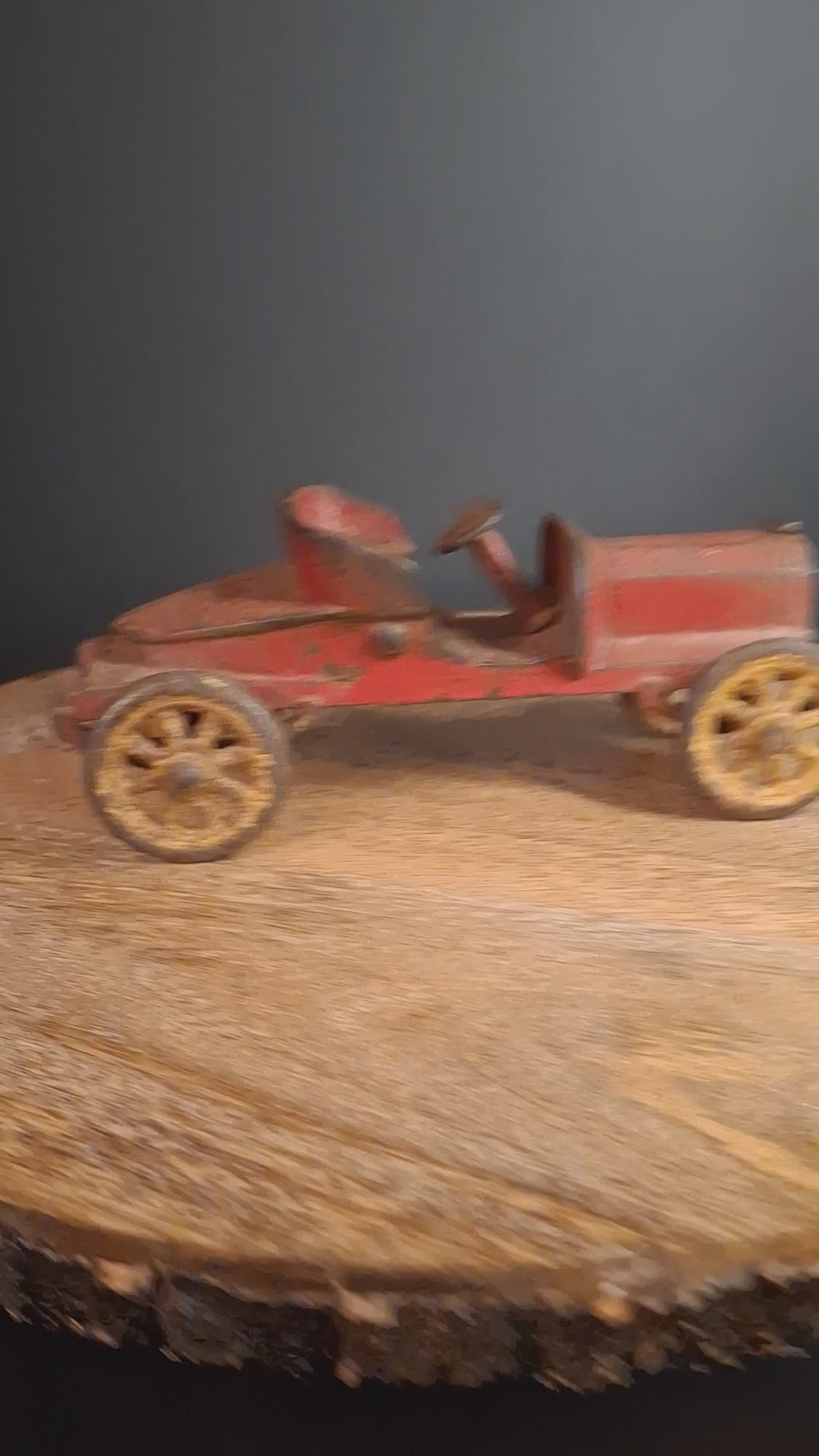 1920s A.C. Williams Cast Iron Roadster Runabout Speedster Toy Car Original Paint