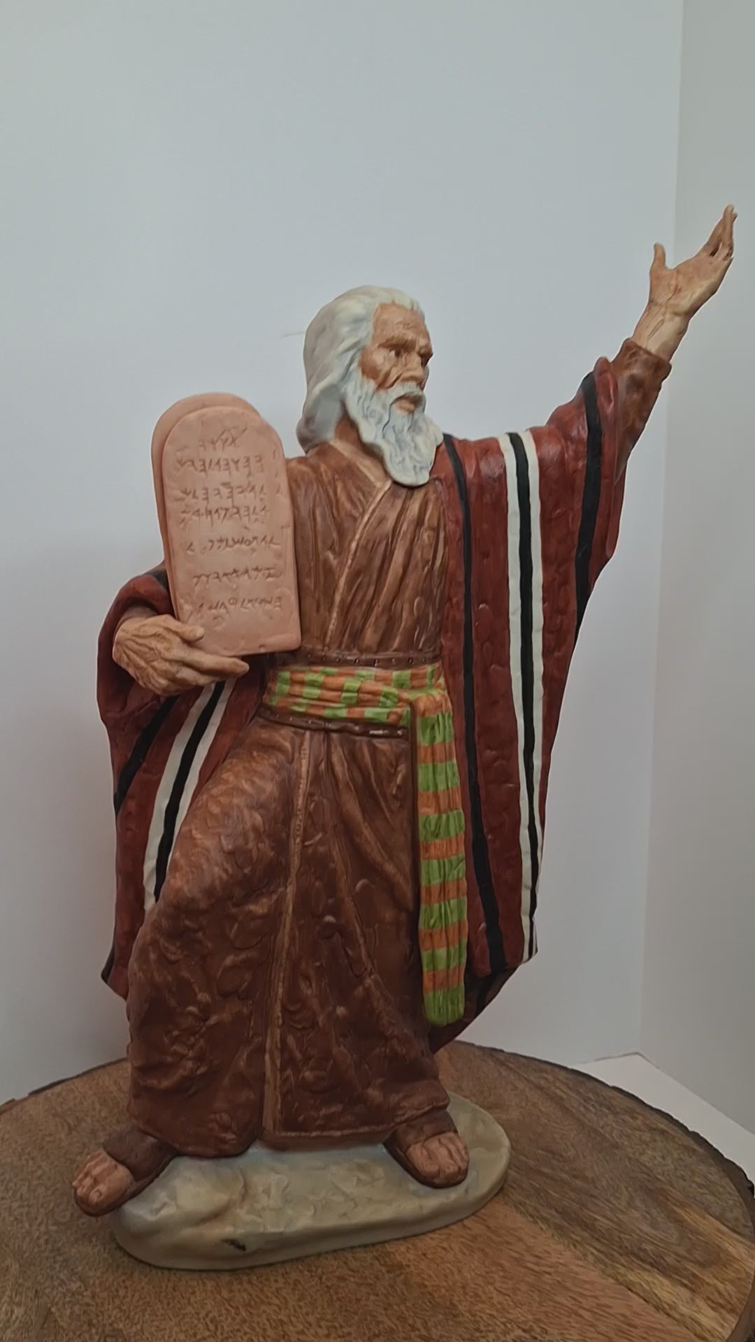 Vintage Laszlo Ispanky "Moses with the Ten Commandments" Limited Edition Porcelain Figurine #345/500 by Goebel, 1977 - Signed with Certificate