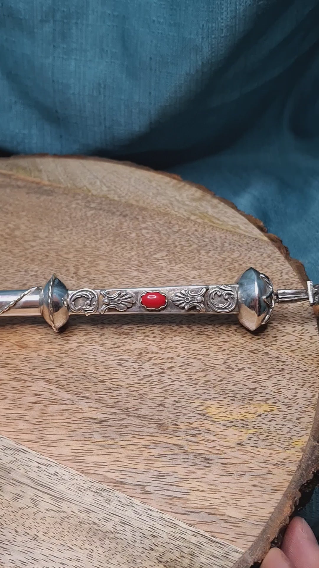 Antique 1844 Russian Imperial Silver Torah Pointer Yad by Sazikov, St. Petersburg